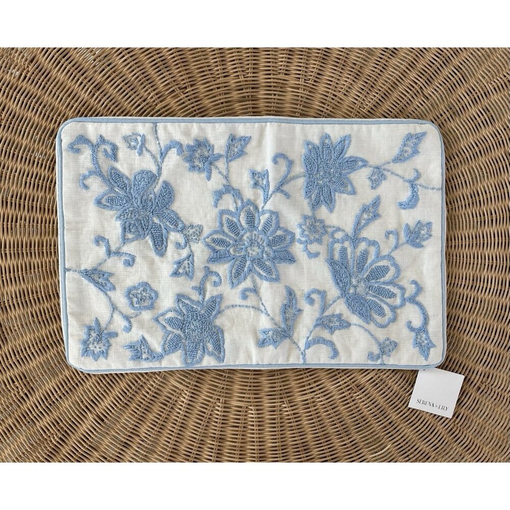 NEW Serena & Lily Marigot Pillow Cover (14”x22”)-Hydrangea Blue